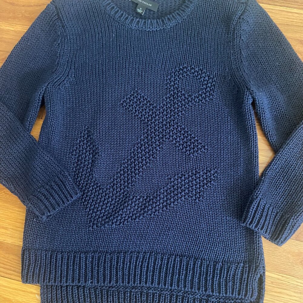 Ann Taylor sweater with anchor design